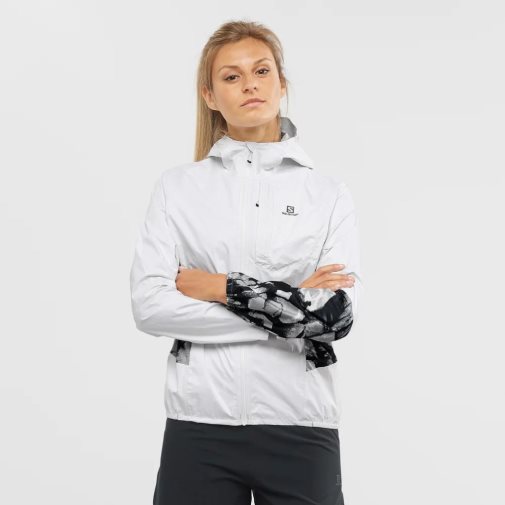 White Salomon Bonatti Waterproof Women's Shell Jackets | PH 52917Q